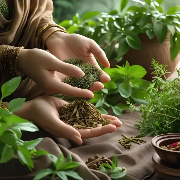 Mixing of Ayurvedic and Unani Herbs with the desired quantity